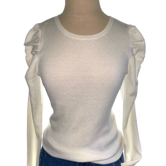 Express Ruffle Sleeve Sweater - Picture 2 of 3